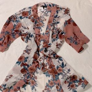 Floral Kimono Robe Plus Size NWT